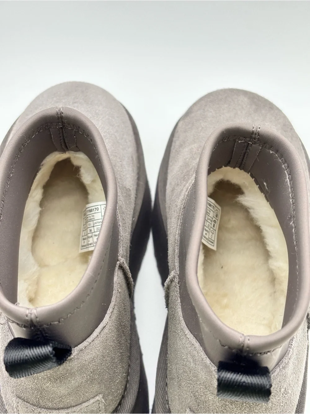 UGG Classic Mini Dipper Gray Platform Ankle Boots Size 5
